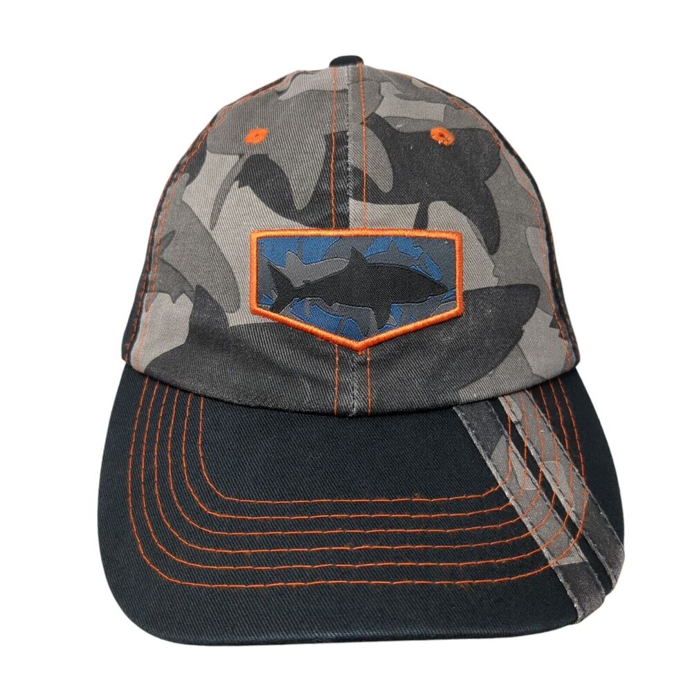 Crazy Shirts Strapback Hat Camouflage One Size Adjustable Shark Patch